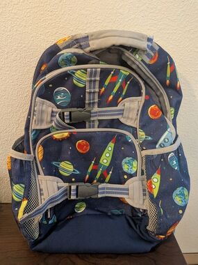 Pottery Barn Kids Space Rocket Backpack - Navy Blue